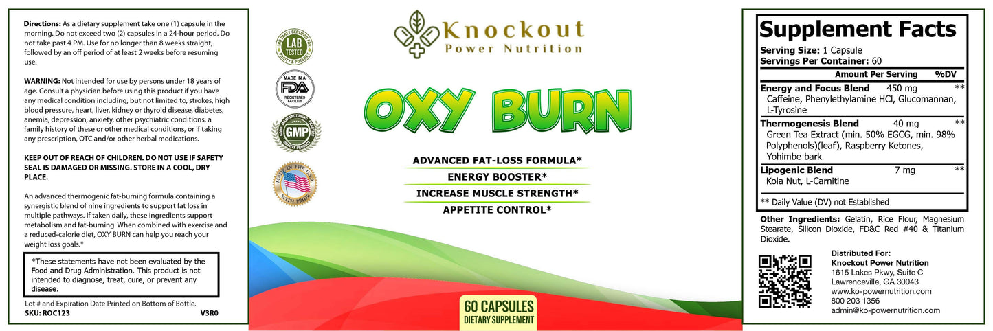 Oxy Burn - Plant-Based Weight loss Capsules.