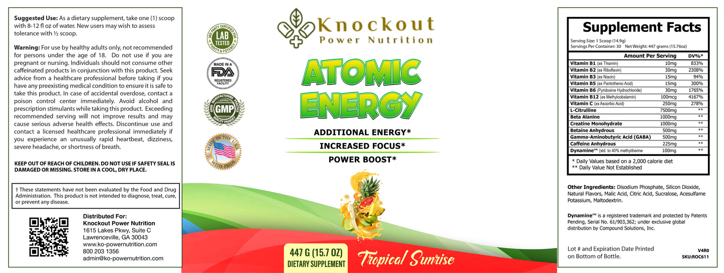 Atomic Energy - Plant-Based Energy Drink