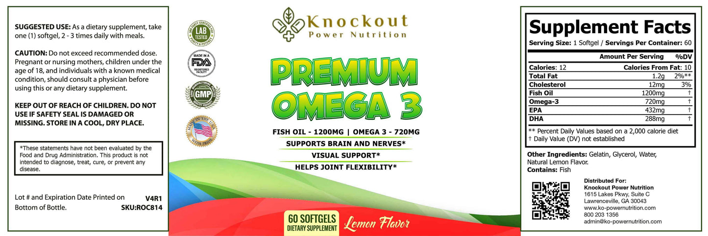 Omega 3 Fish Oil Supplement EPA & DHA Heart & Brain Support premium omega-3 fish oil EPA DHA Canada, brain health supplement omega-3, high potency fish oil