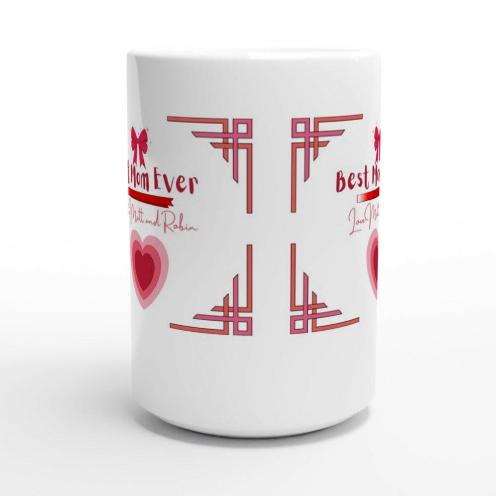 Best Mom White 15oz Ceramic Mug.
