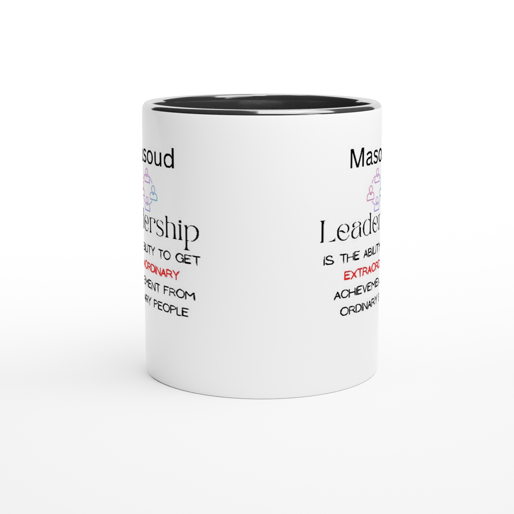 Leadership 11oz Ceramic Mug with Color Inside.