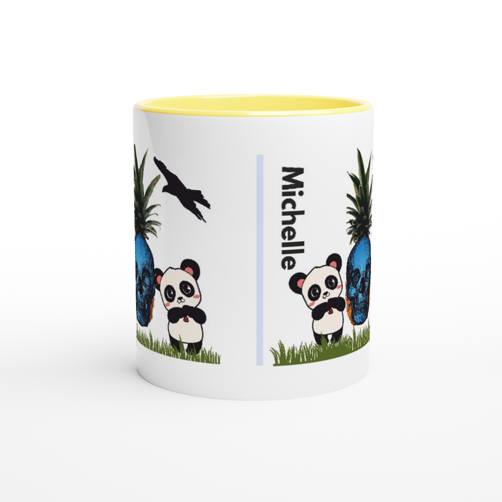 Skull 11oz Ceramic Mug with Color Inside.