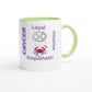 Zodiac Ceramic Mug with Color Inside.