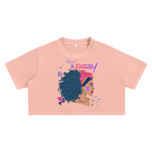 Snow Washed Crop Top