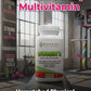 Women's Daily Multivitamin bottle with promotional text in a gym setting
