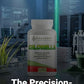 knockout power nutrition supplement placed on a desk with a glass of water