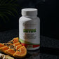 Detox supplement bottle with papaya slices on a dark background, promoting 'Clean Body. Elite Performance.'
