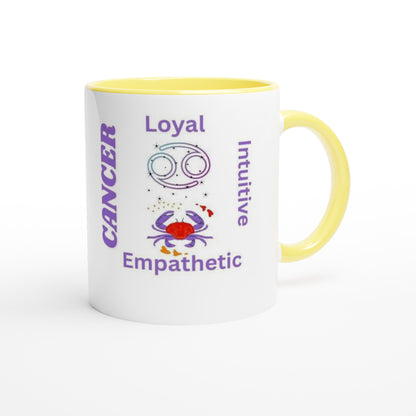 Zodiac Ceramic Mug with Color Inside.