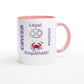 Zodiac Ceramic Mug with Color Inside.
