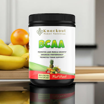 BCAA supplement promoting faster muscle recovery and enhanced workout performance