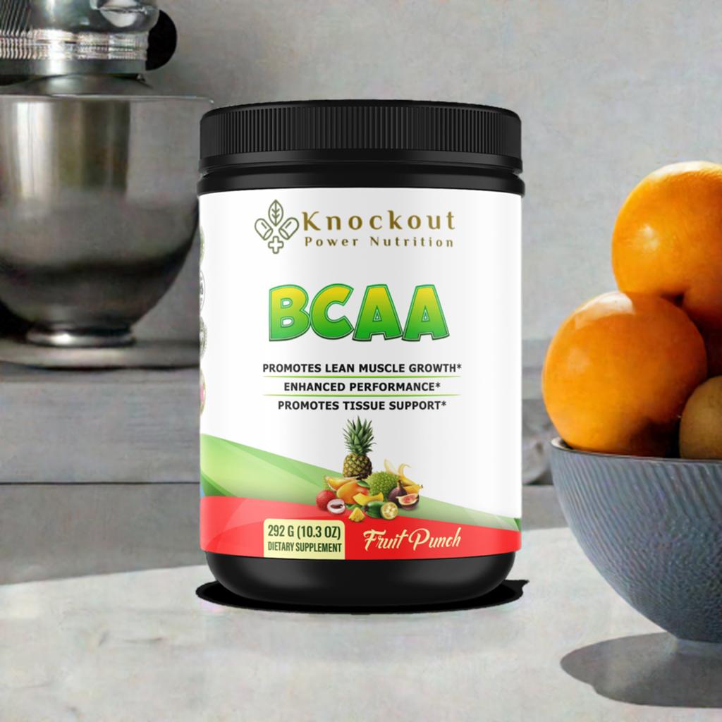 BCAA supplement promoting faster muscle recovery and enhanced workout performance