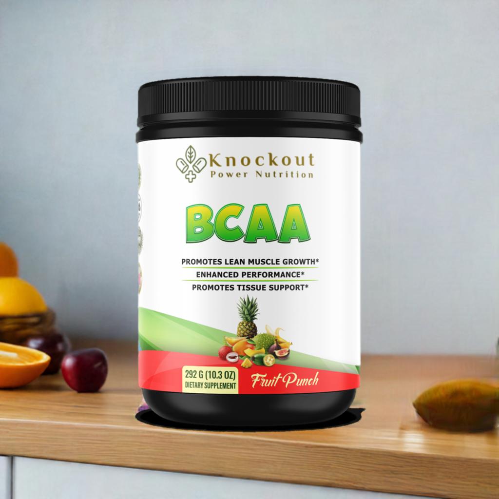 BCAA supplement promoting faster muscle recovery and enhanced workout performance