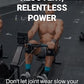 Man exercising on a rowing machine with text about joint health and plant-based science of movement.