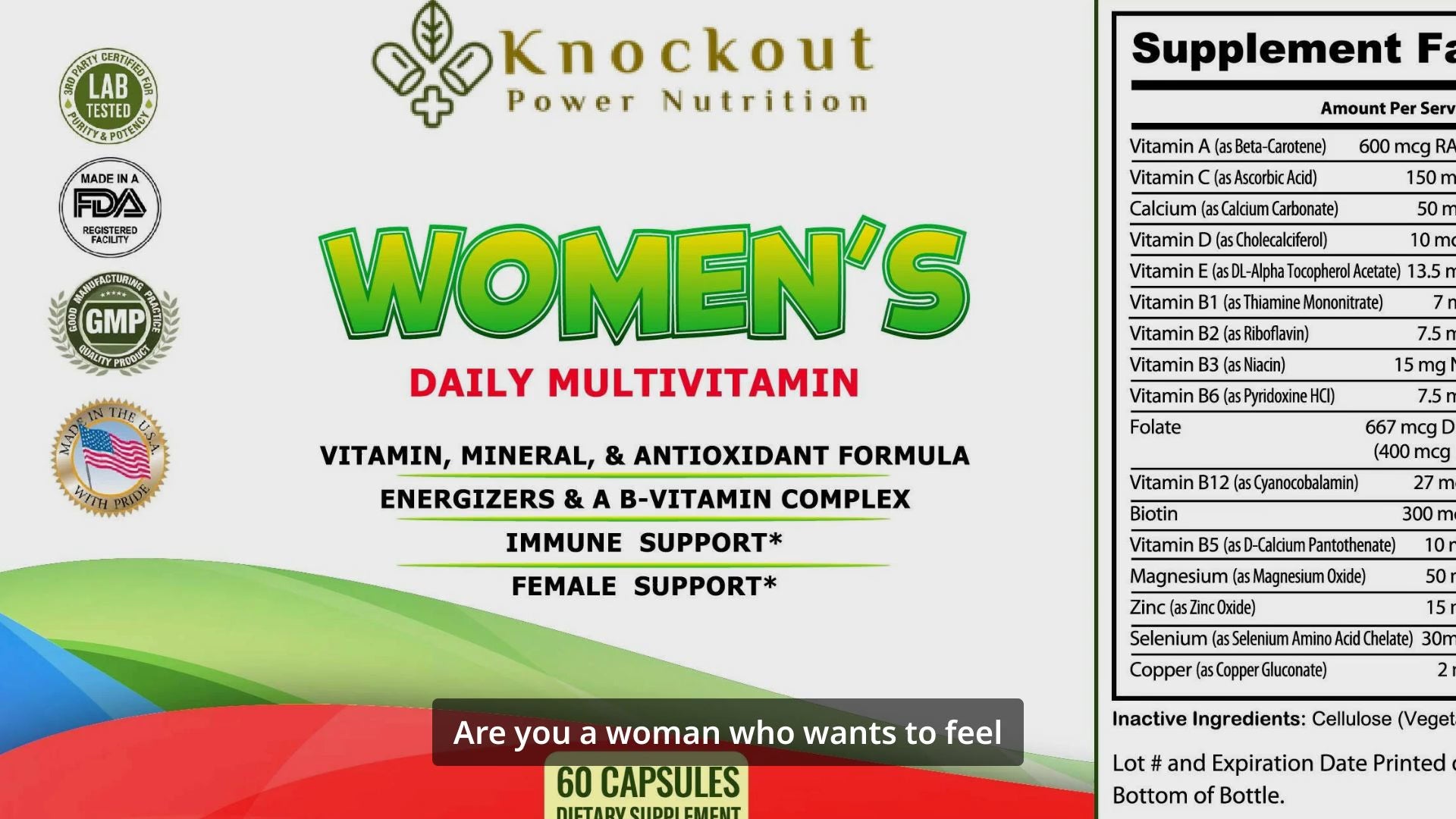 Women's Daily Plant-Based Multivitamin- Antioxidants.