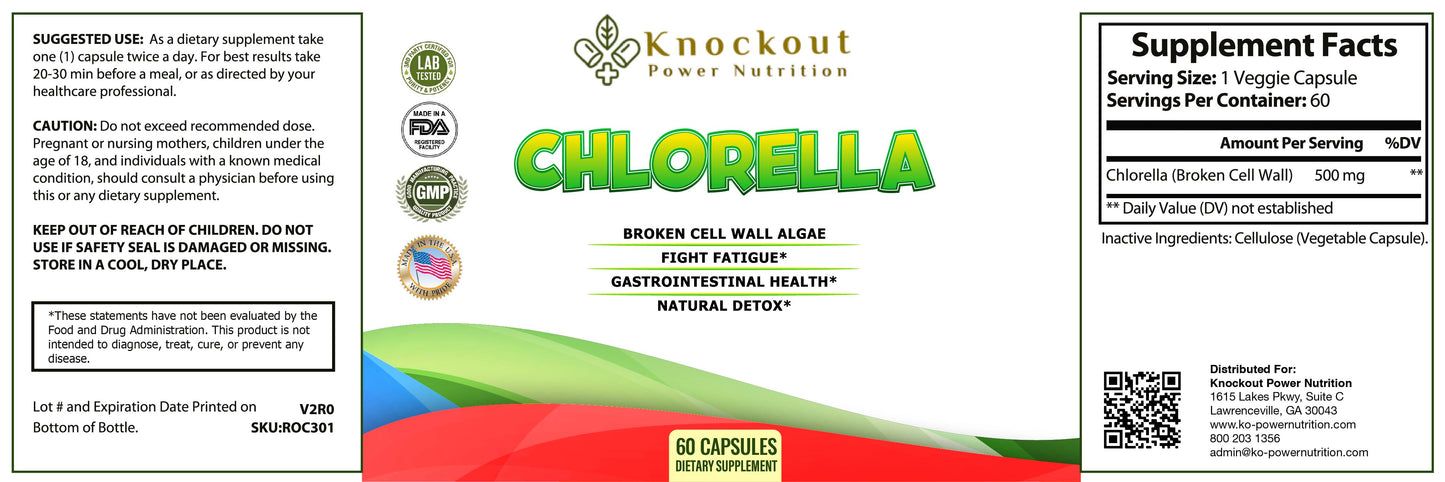 Chlorella Broken Cell Wall With Algae - Plant-Based Natural Detox