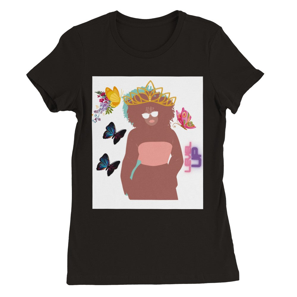 Premium Womens Butterfly Crewneck T-shirt
