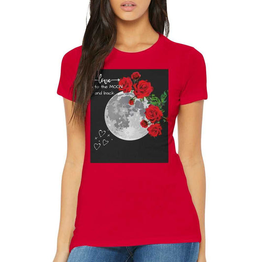 Premium Womens Moon Crewneck T-shirt