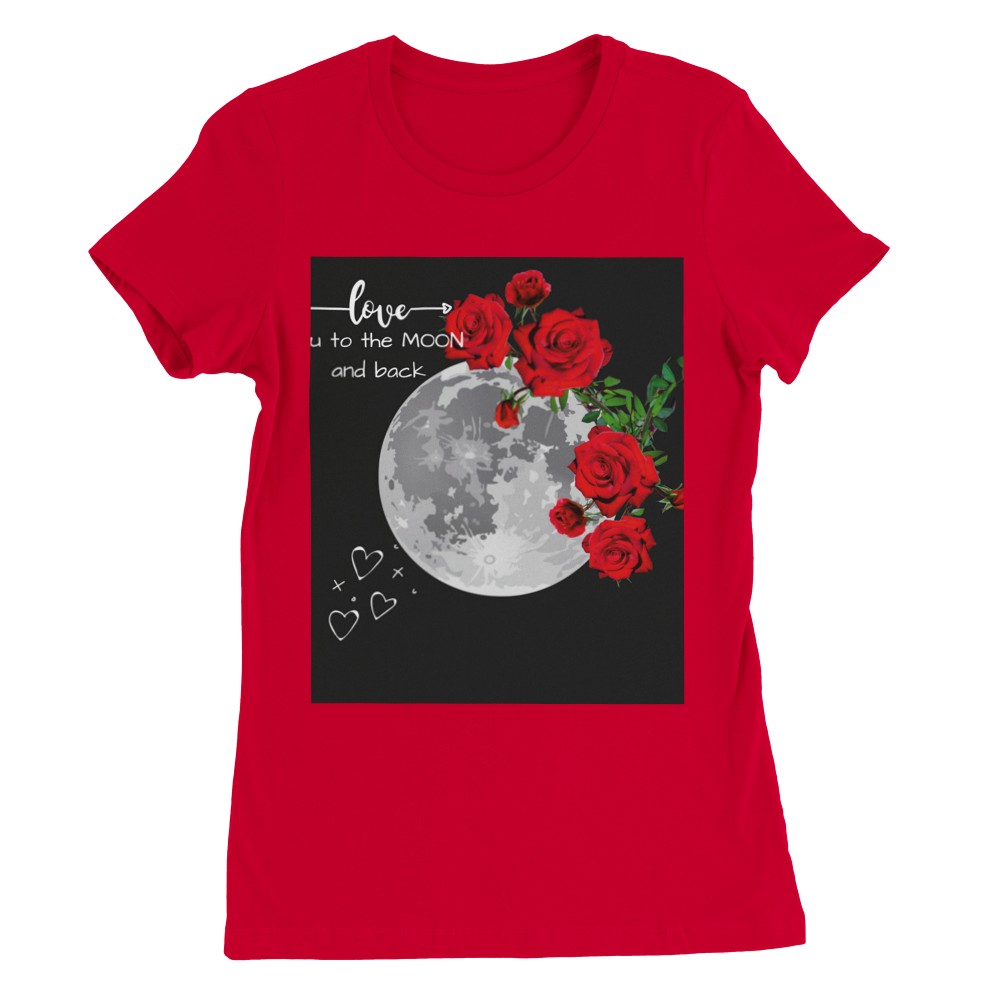 Premium Womens Moon Crewneck T-shirt