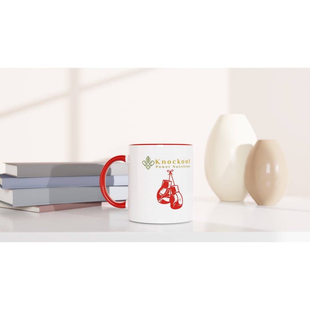 Red & White 11oz Ceramic Mug