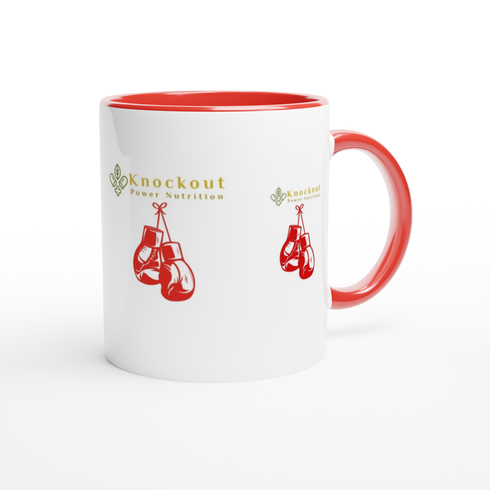 Red & White 11oz Ceramic Mug